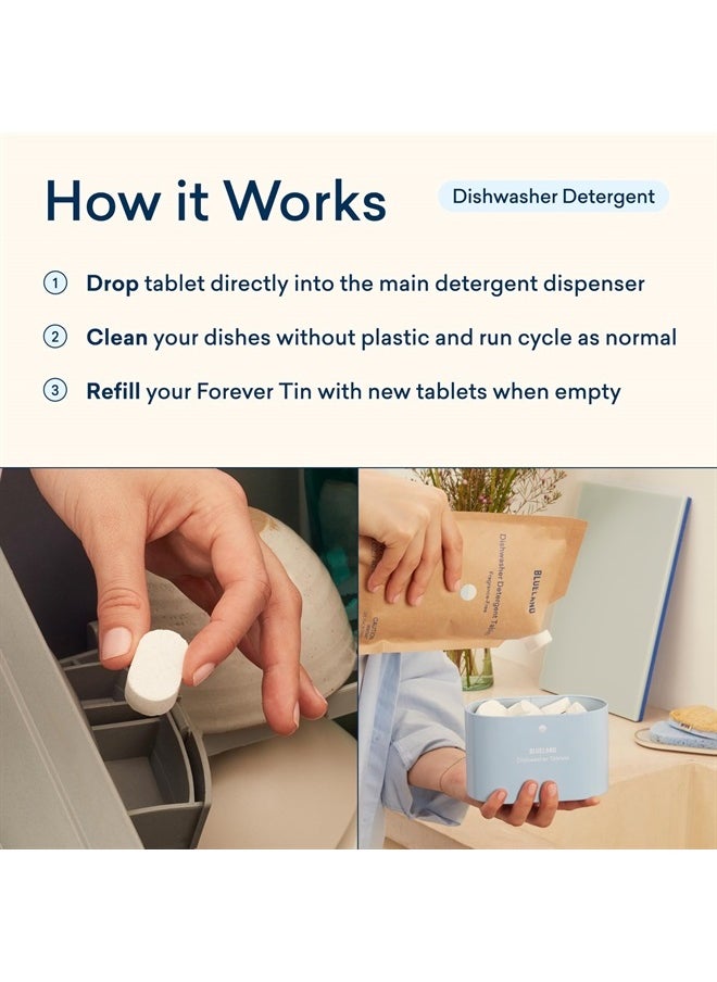 Blueland - Dishwasher Detergent Tablet Refill 1 Pack - Plastic-Free & Eco Friendly Alternative to Liquid Pods or Sheets - Natural, Sustainable - 60 Washes - Image 1