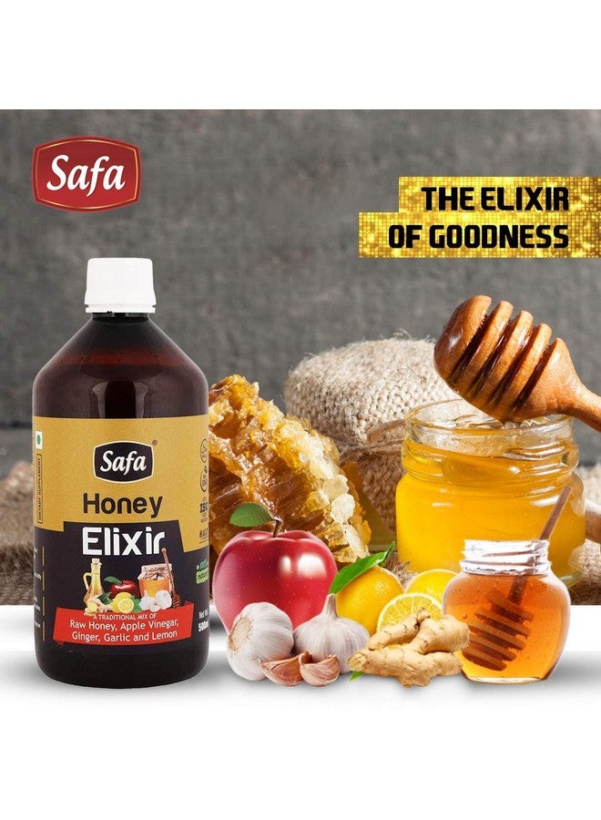 Safa Honey Elixir | 100% Pure Raw Honey, Apple Cider Vinegar, Ginger, Garlic And Lemon Heart Tonic | Natural Heart Health Supplement Supports Healthy Cholesterol Levels, Healthy Weight Support | 500Ml - Image 3