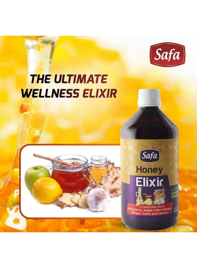 Safa Honey Elixir | 100% Pure Raw Honey, Apple Cider Vinegar, Ginger, Garlic And Lemon Heart Tonic | Natural Heart Health Supplement Supports Healthy Cholesterol Levels, Healthy Weight Support | 500Ml - Image 4