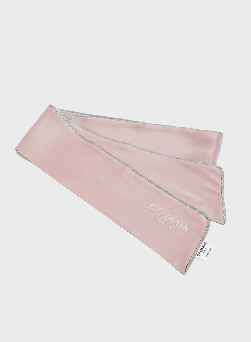 Balmain Paris Hair Couture Limited Edition Silk Pastel Pink Hair Scarf