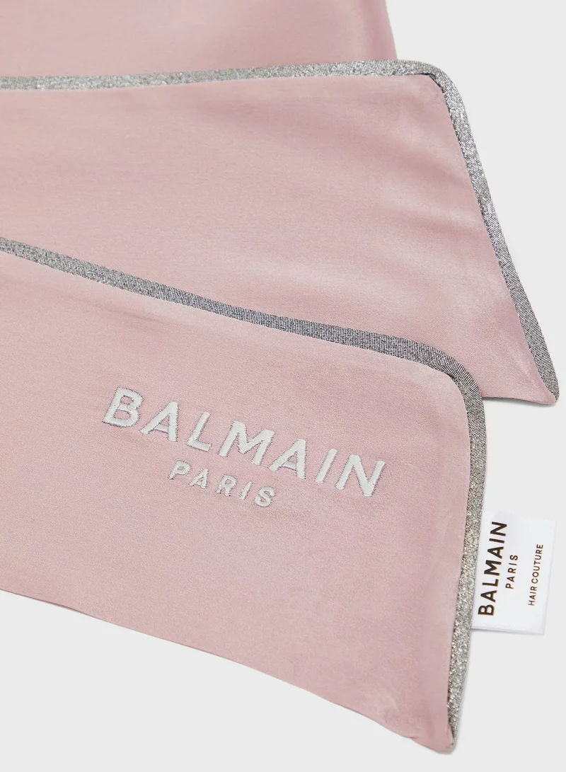 Balmain Paris Hair Couture Limited Edition Silk Pastel Pink Hair Scarf