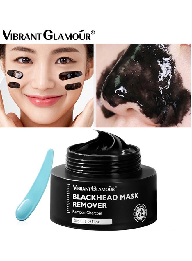 فايبرنت جلامور مزيل قناع الرؤوس السوداء فحم الخيزران ، قناع أسود مقشر بالفحم ، تنظيف عميق للوجه والأنف ، مسام الرؤوس السوداء ، حب الشباب ، تنقية الوجه وتنظيف الرؤوس السوداء 30 جرام - Image 1