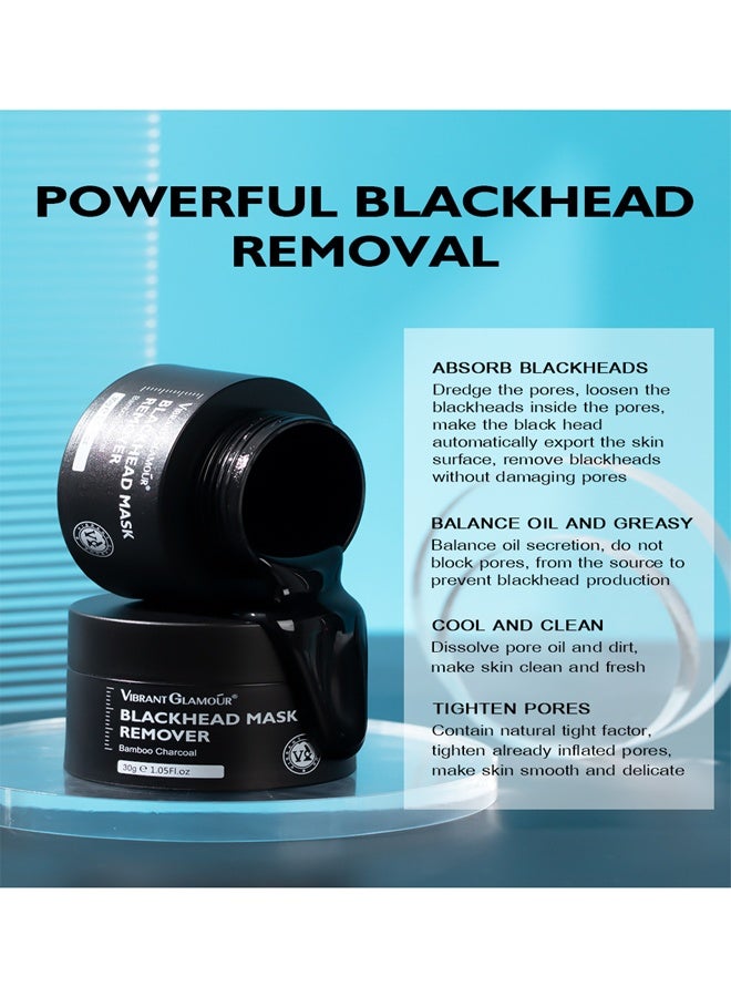 فايبرنت جلامور مزيل قناع الرؤوس السوداء فحم الخيزران ، قناع أسود مقشر بالفحم ، تنظيف عميق للوجه والأنف ، مسام الرؤوس السوداء ، حب الشباب ، تنقية الوجه وتنظيف الرؤوس السوداء 30 جرام - Image 3