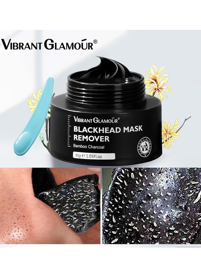 فايبرنت جلامور مزيل قناع الرؤوس السوداء فحم الخيزران ، قناع أسود مقشر بالفحم ، تنظيف عميق للوجه والأنف ، مسام الرؤوس السوداء ، حب الشباب ، تنقية الوجه وتنظيف الرؤوس السوداء 30 جرام - Image 2