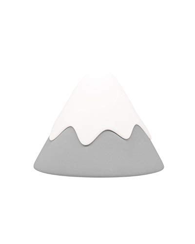 DesignNest Baby Night Light Snow Mountain Tap Squeeze Touch Control with Timer Dimmable Soft Eye Caring Rechargeable Portable Nursery Night Lamp for Breastfeeding BPA Free Silicone kids safe Gift Grey - Image 1