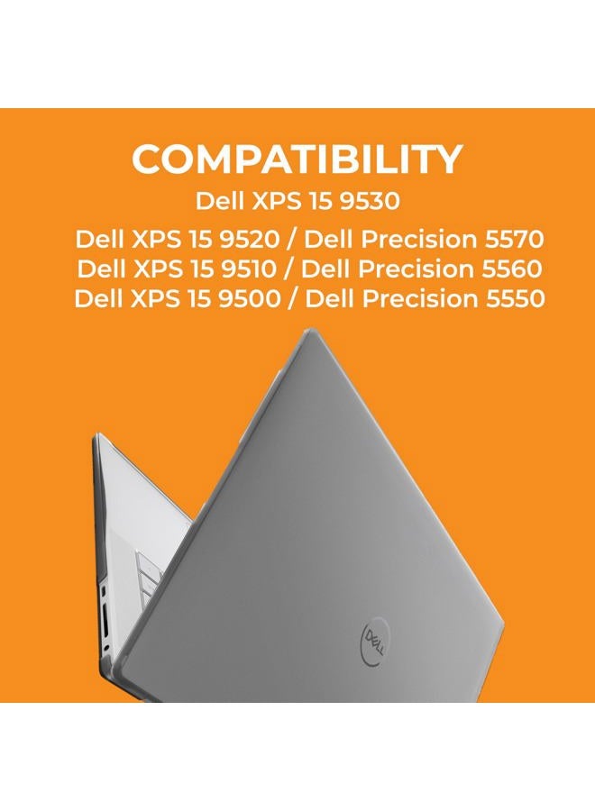 GumDrop ProTech Hard Shell Laptop Case Fits Dell XPS 15 9530 9520 9510 9500 | Precision Series 5570 5560 5550 (Clamshell) - Slim and Lightweight Reliable Scratch-Proof Clear Protective Cover - Image 2
