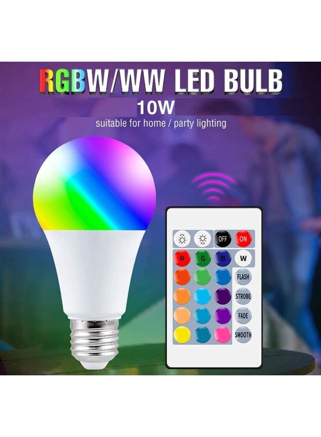 Royal Apex Color Changing Light Bulb With Remote 10W Dimmable Led Light Bulbs - Image 1