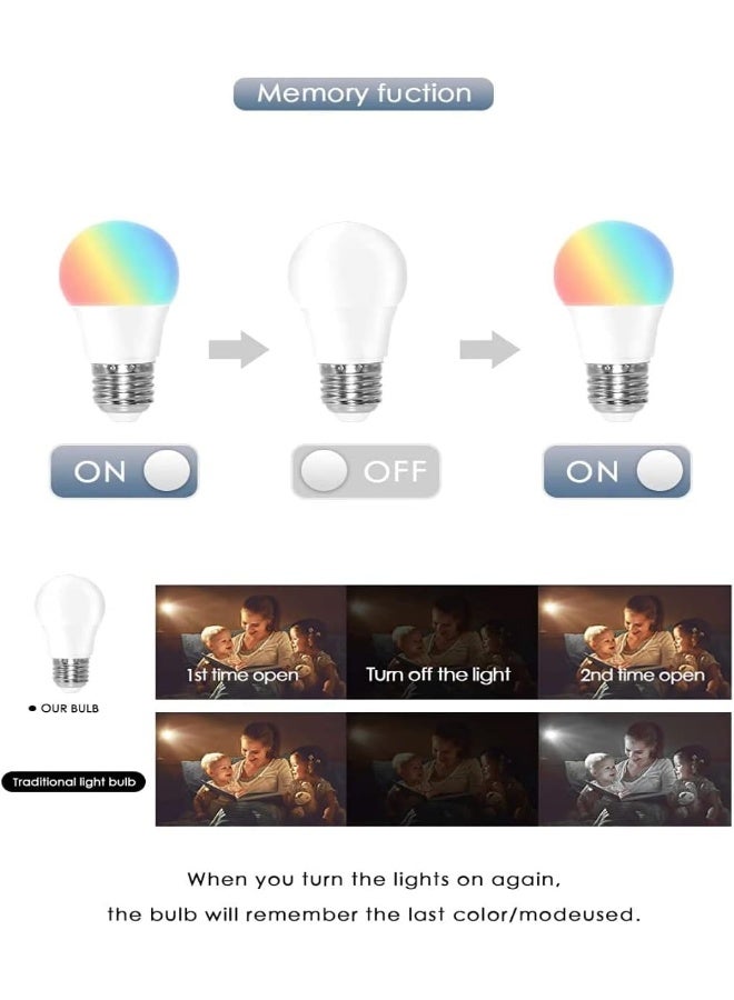 Royal Apex Color Changing Light Bulb With Remote 10W Dimmable Led Light Bulbs - Image 4