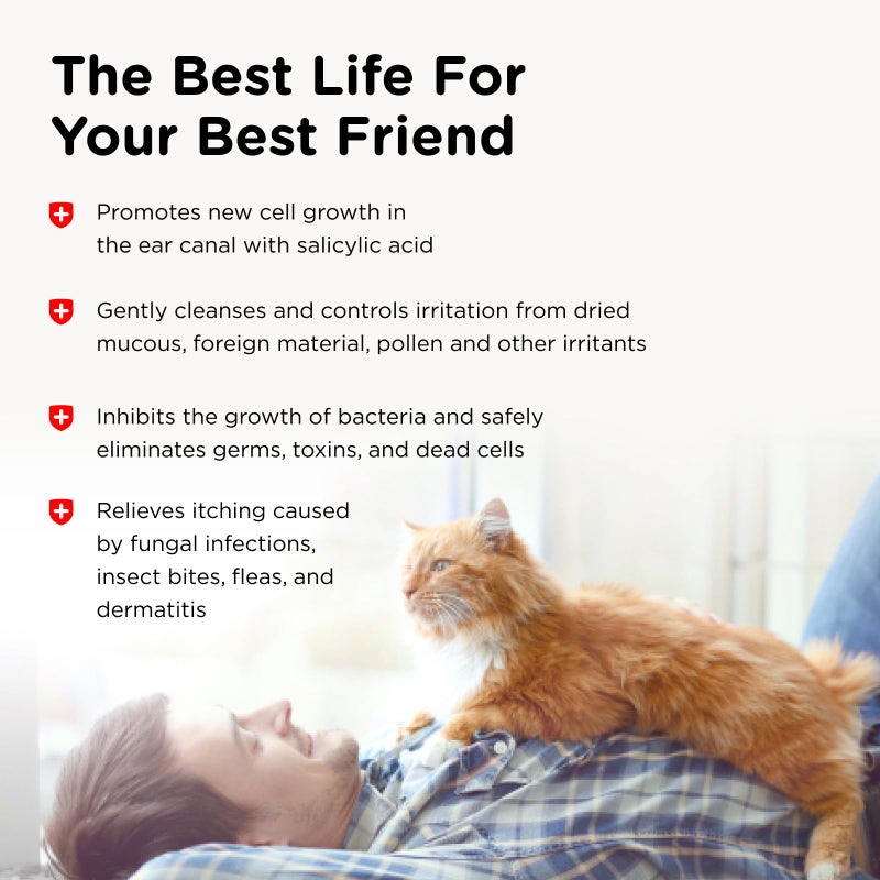 nutri vet Nutri-Vet Ear Cleanser for Cats - Cleans and Deodorizes with Gentle Ingredients - Itch & Infection Relief - 4 Ounces - Image 4