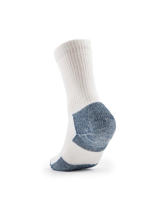 thorlos Mens Xj Max Cushion Crew Running Socks, White/Navy (3 Pairs), Large US - Image 3