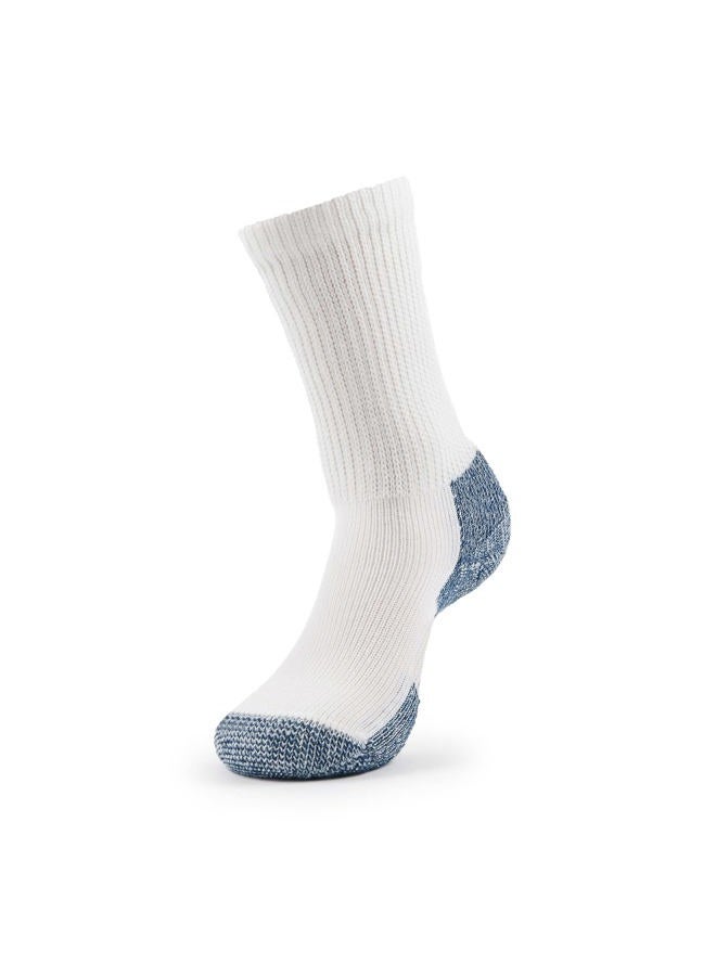 thorlos Mens Xj Max Cushion Crew Running Socks, White/Navy (3 Pairs), Large US - Image 5