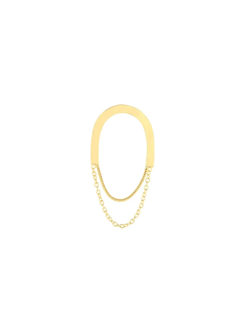 Priyaasi Plated Metal Chain Drop Earrings