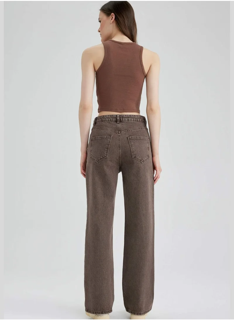 ديفاكتو Woman Wideleg Cargo Denim Trousers