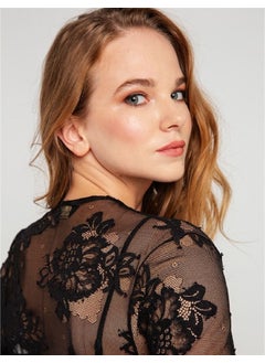 Magic Form 32805 Tassel Lace Dressing Gown - Black  - Image 3