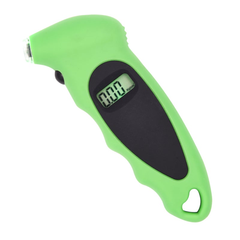 Digital Display Tire Pressure Gauge Digital Display Tire Pressure Gauge High-Precision Air Pressure Gauge Electronic Monitoring Tire Pressure Gauge Tire Detection(Green black fleece-lined * 53g) - Image 1