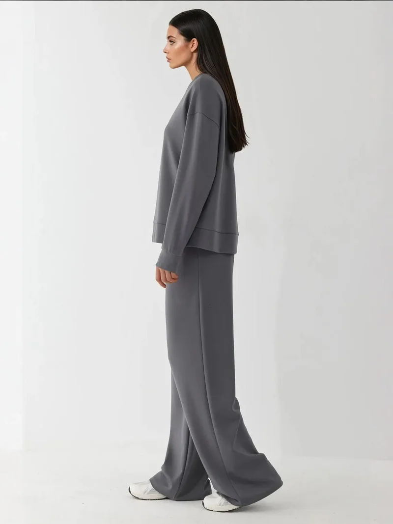 زوبعة سويت شيرت مودال أساسي بلمسة ناعمة