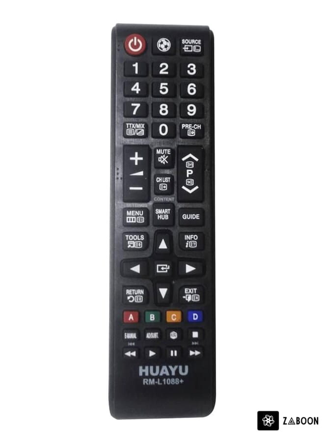 Zaboon Remote Control For Smart Samsung TV Screen Black