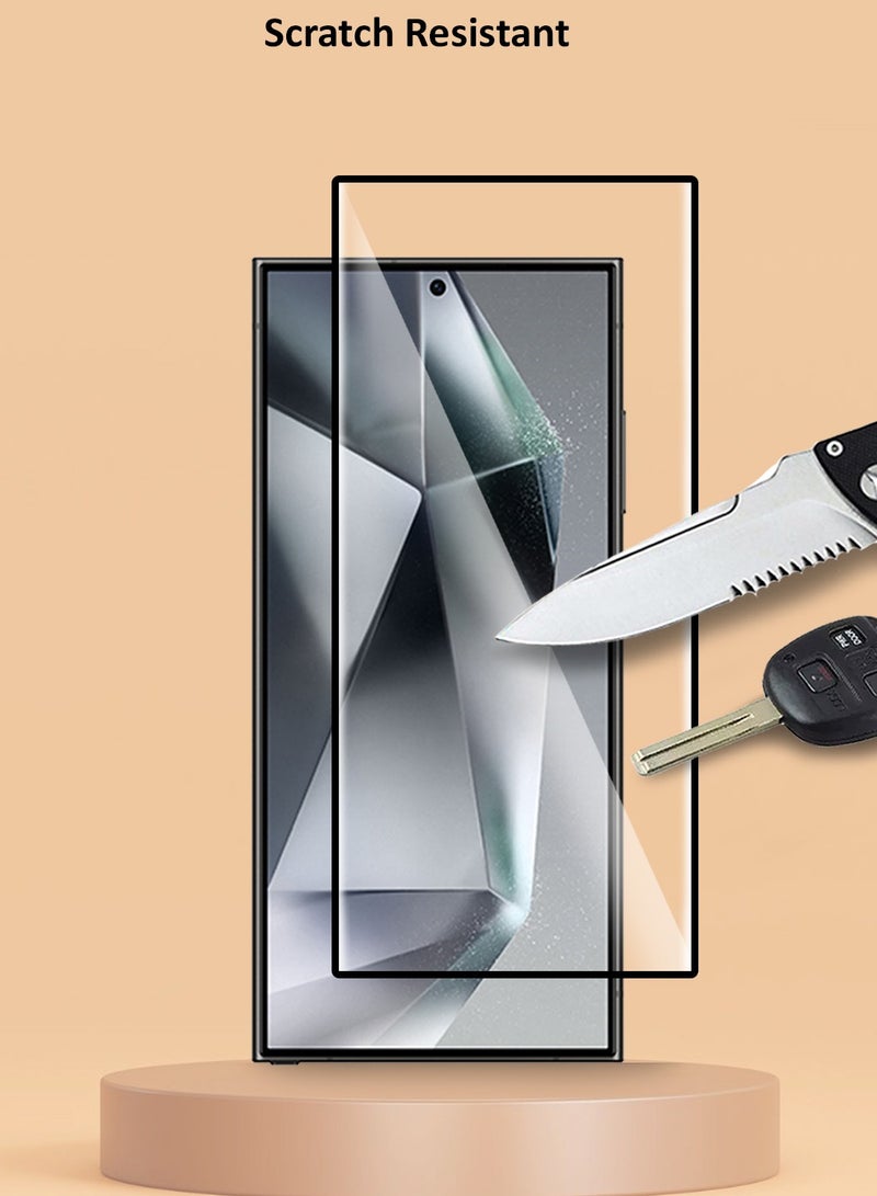 Techie واقي شاشة كامل من الزجاج المقوى عالي الجودة بدرجة صلابة 10H لهاتف Samsung Galaxy S24 Ultra 2024 - مضاد للخدش ومضاد لبصمات الأصابع ومضاد للفقاعات - Image 5