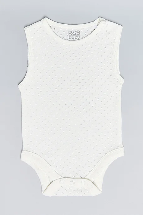 R&B 3 Pack Solid Sleeveless Bodysuits