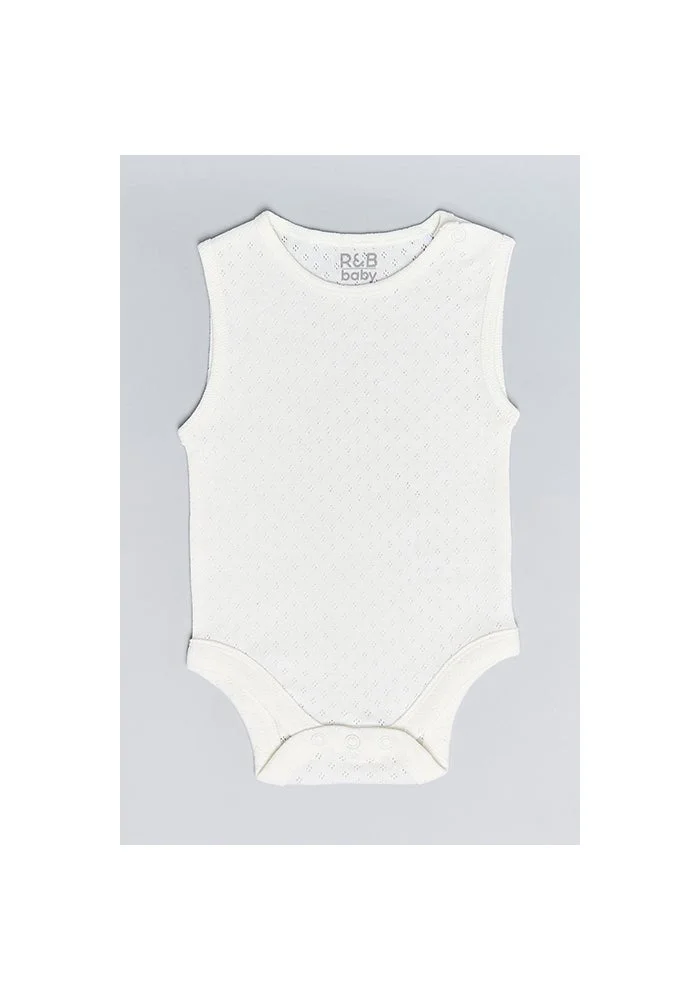 أر أند بي 3 Pack Solid Sleeveless Bodysuits