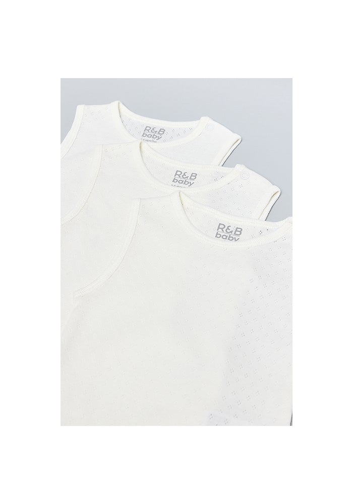 R&B 3 Pack Solid Sleeveless Bodysuits - Image 4