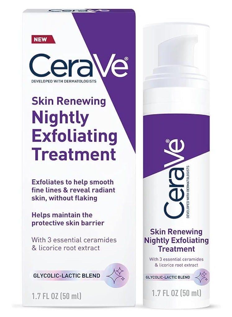 Beauty & Glamour CeraVe Anti Aging Face Serum with Glycolic Acid, Lactic Acid, and Ceramides | Dark Spot Corrector for Face | 1.7 Ounce, 1.7 Fl Oz (Pack of 1)  - Image 1
