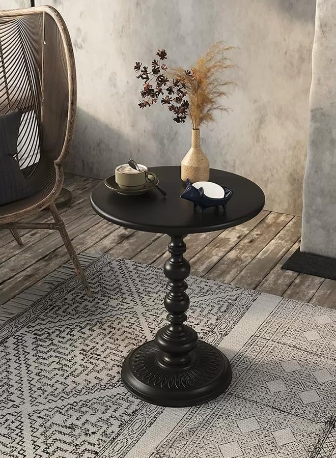 Generic Round Coffee Table Living Room Home Small Coffee Table Modern Simple Corner Metal Iron Outdoor Round Table Rustproof Outdoor Coffee Table 40x40x52  - Image 2