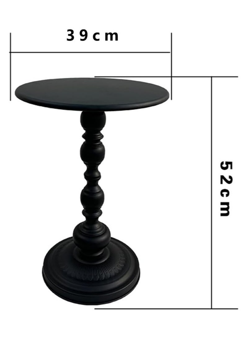 Generic Round Coffee Table Living Room Home Small Coffee Table Modern Simple Corner Metal Iron Outdoor Round Table Rustproof Outdoor Coffee Table 40x40x52  - Image 3