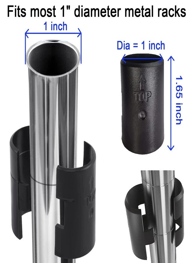 WAFJAMF Wire Shelf Clips Shelving Sleeves - 60 Pack Shelf Lock Clips for 1" Post- Shelving Sleeves Replacements for Wire Shelving System - Image 4