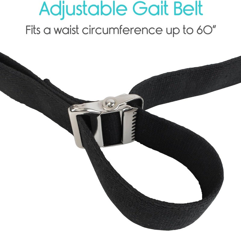 Vive Gait Belt 60 Inch  Transfer Assist Device for Caregiver Nurse Therapist Seniors Elderly Bariatric Occupational and Physical Therapy  Medical Nursing Safety  Walking  Standing Aid - Image 5