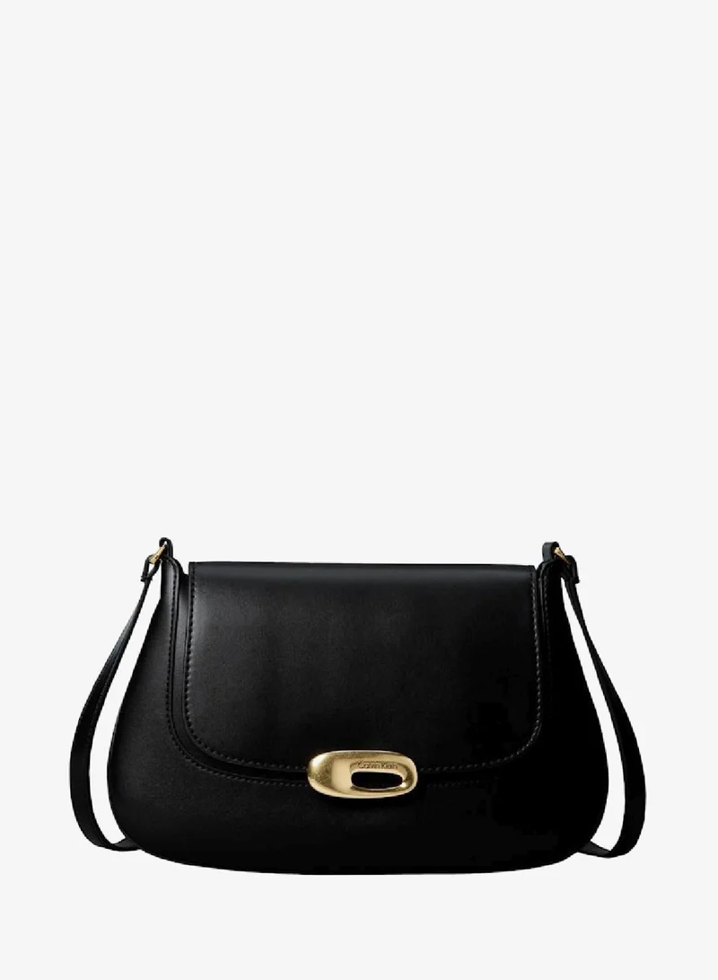 Engraved Medium Flap Crossbody Bag