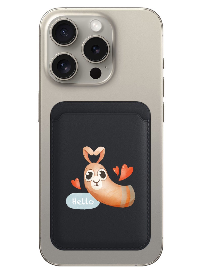 Theodor Magnetic Wallet, Compatible with MagSafe Wallet, for iPhone Wallet, for iPhone 16/15/14/13/12 Series, Not for iPhone 13/12 mini, 3 Card Holder, Vegan Leather, Black - Hello Camel - Image 1