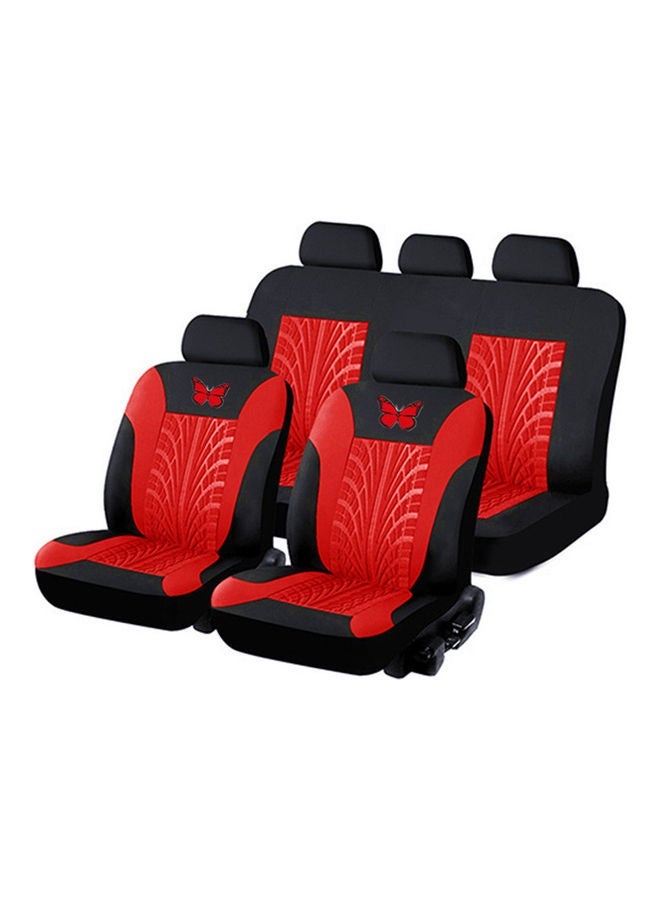 NIBEMINENT Arc Indentation Butterfly Universal Auto Seat Covers Set - Image 1