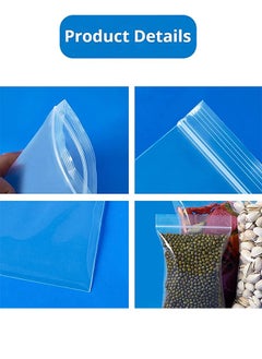 Ant 100-Piece Clear Plastic Ziplock Bags, Resealable Storage Pouch Bags for Kitchen Storage Jewellery Craft Storage (10*15CM)  - Image 2