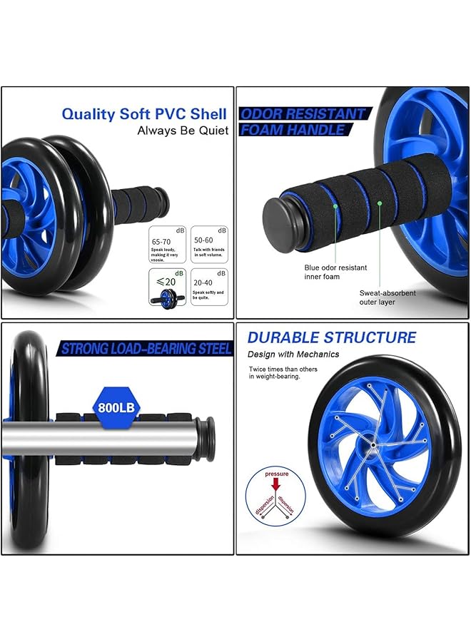joyzzz Ab Wheel Roller Kit Professional Core Trainer with Automatic Rebound Technology Complete Abdominal Exercise Equipment for Home Gym Perfect for Core Strength Training - Image 5