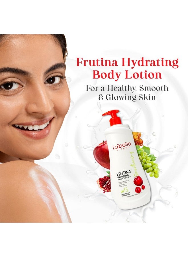 Labolia Beaute Frutina Hydrating Body Lotion for Smooth & Glowing Skin | SPF 15 | Mositurizer for All Skin Type | Dermatologist Recommended Pack of 1, 650ml - Image 3