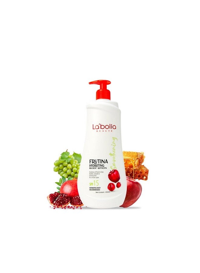 Labolia Beaute Frutina Hydrating Body Lotion for Smooth & Glowing Skin | SPF 15 | Mositurizer for All Skin Type | Dermatologist Recommended Pack of 1, 650ml - Image 1