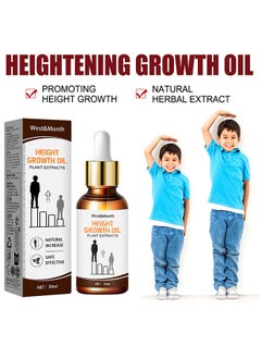 West&Month Height Growth Oil Plant Extracts, Body Boost Essential Oils Foot Stimulation Massage, Natural Herbal Height Increasing Essential Oil, Growth Massage Oil, Promot Bone Growth For Adolescent Bone Growth  - Image 4
