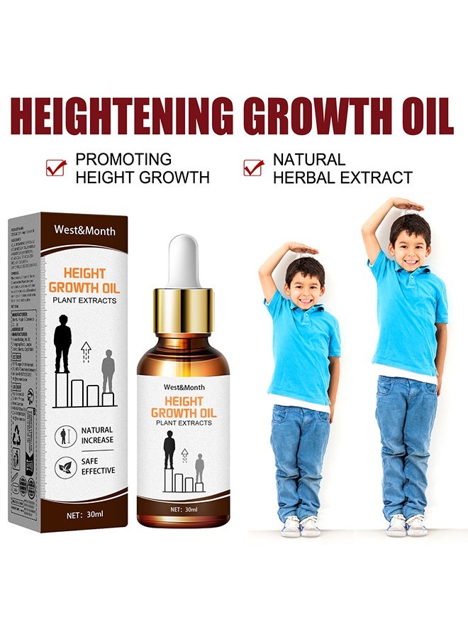 West&Month Height Growth Oil Plant Extracts, Body Boost Essential Oils Foot Stimulation Massage, Natural Herbal Height Increasing Essential Oil, Growth Massage Oil, Promot Bone Growth For Adolescent Bone Growth  - Image 4