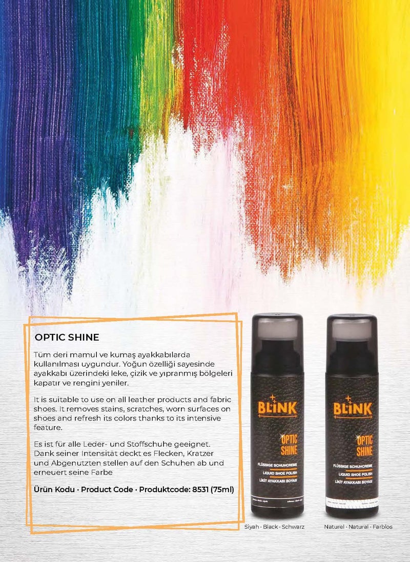 Blink Optic Shine Black Liquid Shoe Polish – Instant High Gloss Shoe Shine - Image 2