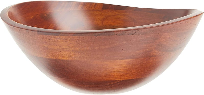 Lipper International Cherry Finished Wavy Rim Beechwood Serving Bowl for Fruits or Salads, Matte, Small, 7.5" x 7.25" x 3", Single Bowl, 30.43Fl oz - Image 4