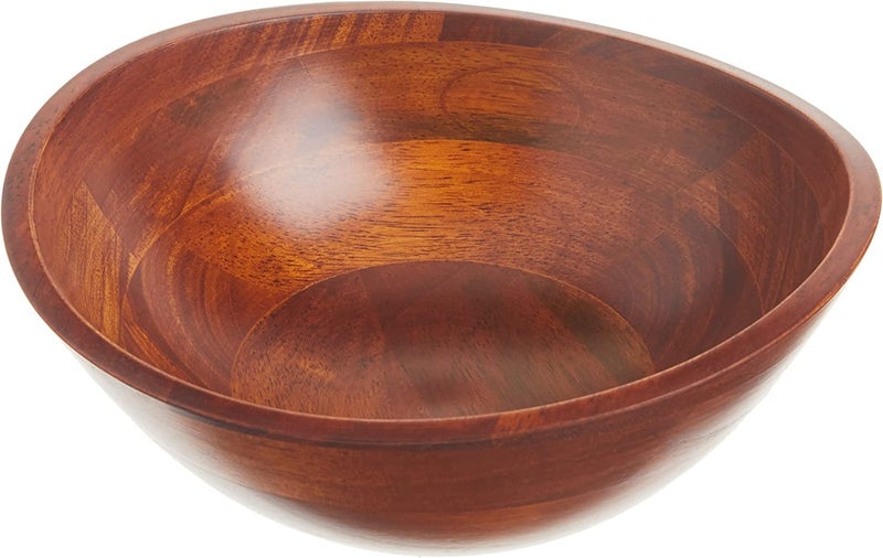 Lipper International Cherry Finished Wavy Rim Beechwood Serving Bowl for Fruits or Salads, Matte, Small, 7.5" x 7.25" x 3", Single Bowl, 30.43Fl oz - Image 4