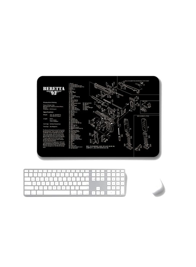 BURAQ 2 PCS Heat Transfer Non-Slip Single-Sided Office Gaming Mouse Pad 2mm(SPS-Beretta92-II)  - Image 1