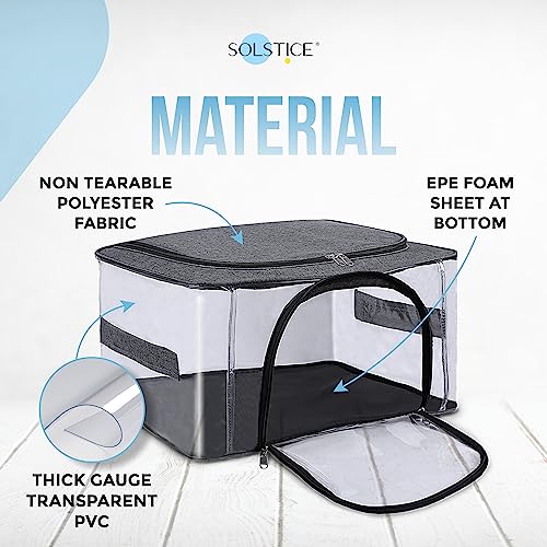 SOLSTICE Storage Box for Clothes of Plastic (44 x 32 x 24 cm) | Oraganisers Storage box for Cloth, Dresses, Saree, Lehenga. Pack of 4 - Image 4