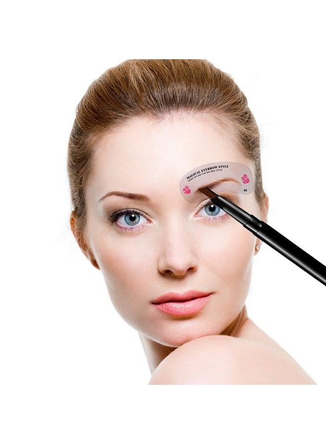 Beauenty 24 Styles Eyebrow Stencils, Eyebrow Shaper Sticker Kit, Reusable Eyebrow Template, DIY Makeup Beauty Tools for Beginners and Professionals  - Image 3