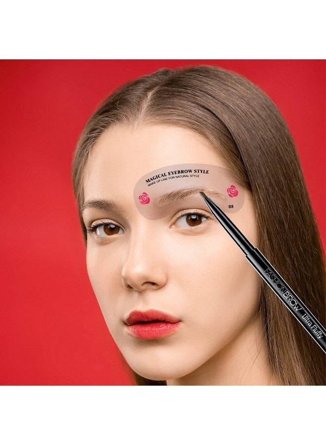 Beauenty 24 Styles Eyebrow Stencils, Eyebrow Shaper Sticker Kit, Reusable Eyebrow Template, DIY Makeup Beauty Tools for Beginners and Professionals  - Image 4