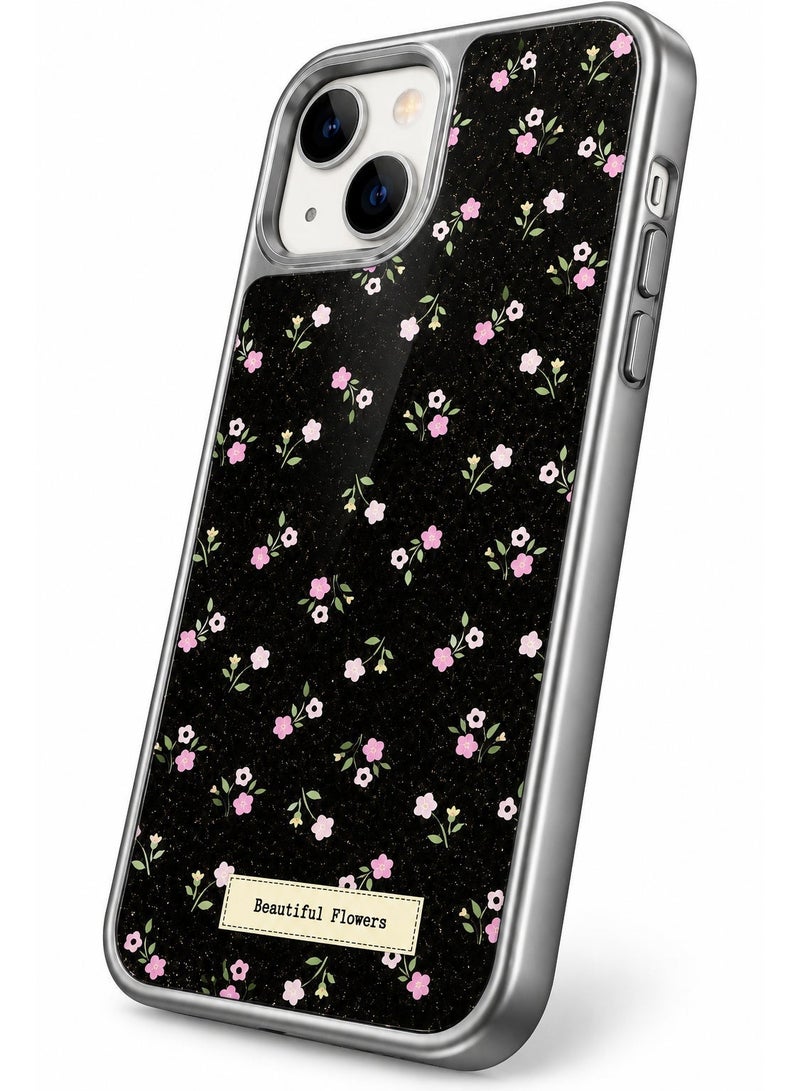 UNICORN Protective Phone Case for iPhone 13/14 with Floral Design & Glossy Frame - Image 3