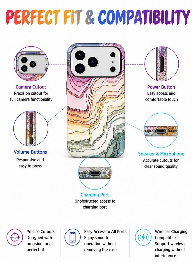 مافي مجموعة حماية 5 في 1 لهاتف iPhone 17 Pro - غطاء مزدوج الطبقات مقاوم للصدمات (طبقة داخلية من مادة TPU + طبقة خارجية من مادة PC) مع واقيين للشاشة فائق الدقة وواقيين شفافين لعدسة الكاميرا - حماية كاملة ضد الصدمات، غطاء هاتف مضاد لبصمات الأصابع والعرق مع أزرار مستقلة - Image 5