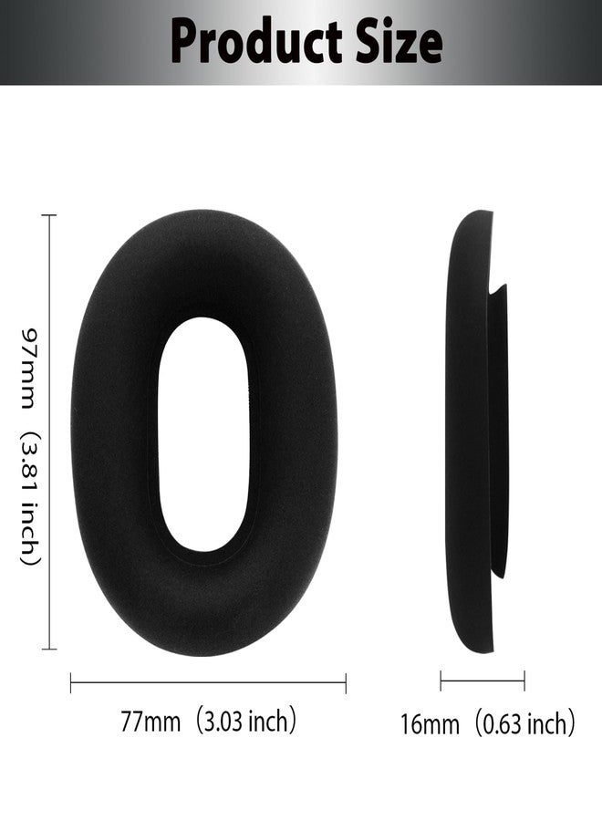 Adhiper XM5 Silicone Case Sweat Earpad Covers for Sony WH-1000XM5, Upgraded Ear Covers Silicone Case Accessories for Sony WH-1000XM5 Wireless Headphones, Sweatproof Easily Washable - Black - Image 4