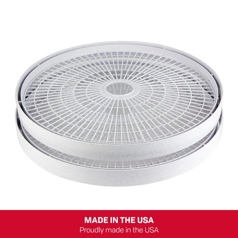 NESCO TR-2 White Plastic Round 15 1/2" Add-A-Trays, to fit 1000 Series Food Dehydrators, 2 Pack - Image 5